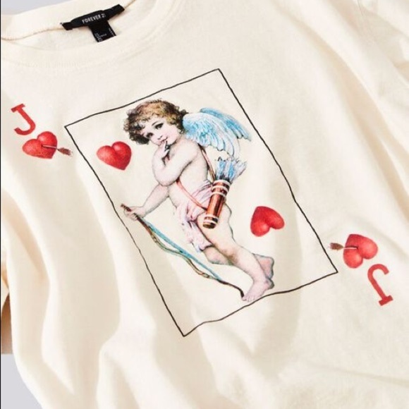 Forever 21 Tops - Forver 21 Jack of Hearts Graphic Tee size medium